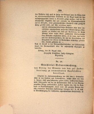 Gesetz-Sammlung für das Herzogtum Coburg (Coburger Regierungs-Blatt) Samstag 3. September 1842