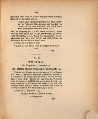 Gesetz-Sammlung für das Herzogtum Coburg (Coburger Regierungs-Blatt) Montag 5. September 1842