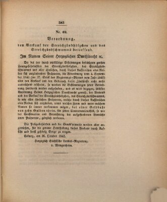 Gesetz-Sammlung für das Herzogtum Coburg (Coburger Regierungs-Blatt) Mittwoch 26. Oktober 1842