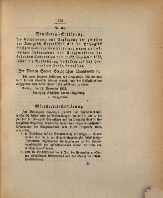 Gesetz-Sammlung für das Herzogtum Coburg (Coburger Regierungs-Blatt) Montag 14. November 1842