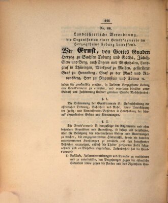 Gesetz-Sammlung für das Herzogtum Coburg (Coburger Regierungs-Blatt) Dienstag 3. Januar 1843