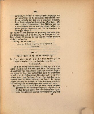 Gesetz-Sammlung für das Herzogtum Coburg (Coburger Regierungs-Blatt) Sonntag 18. Juni 1843