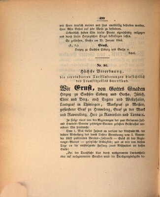 Gesetz-Sammlung für das Herzogtum Coburg (Coburger Regierungs-Blatt) Montag 29. Januar 1844