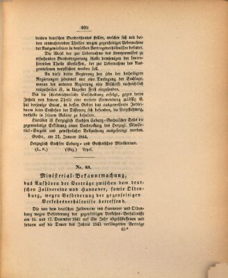 Gesetz-Sammlung für das Herzogtum Coburg (Coburger Regierungs-Blatt) Freitag 19. April 1844