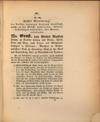 Gesetz-Sammlung für das Herzogtum Coburg (Coburger Regierungs-Blatt) Mittwoch 8. Mai 1844