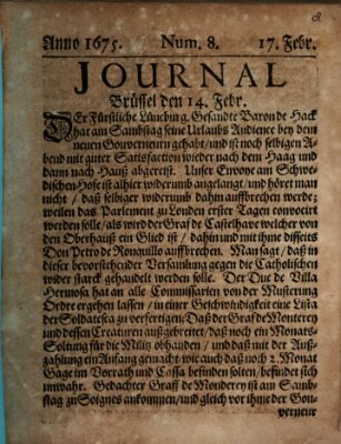 Journal Sonntag 17. Februar 1675