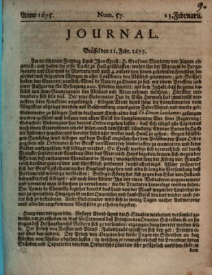 Journal Mittwoch 13. Februar 1675