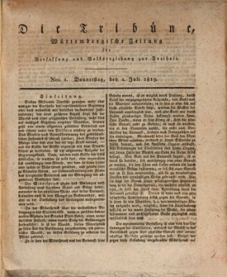 Die Tribüne Donnerstag 1. Juli 1819