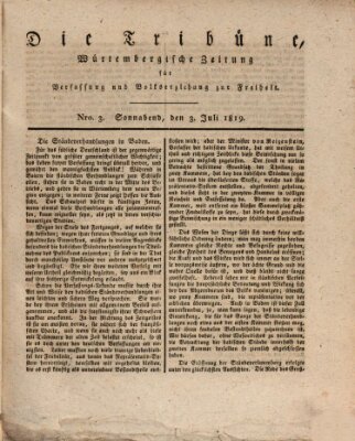 Die Tribüne Samstag 3. Juli 1819