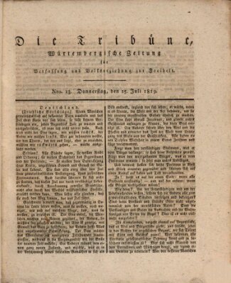 Die Tribüne Donnerstag 15. Juli 1819