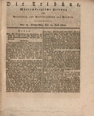 Die Tribüne Donnerstag 22. Juli 1819