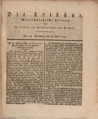 Die Tribüne Dienstag 27. Juli 1819