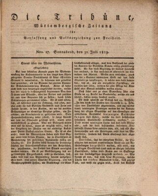 Die Tribüne Samstag 31. Juli 1819