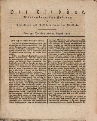 Die Tribüne Dienstag 10. August 1819