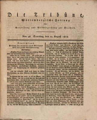 Die Tribüne Sonntag 22. August 1819