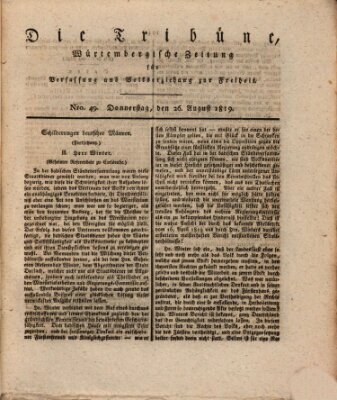 Die Tribüne Donnerstag 26. August 1819