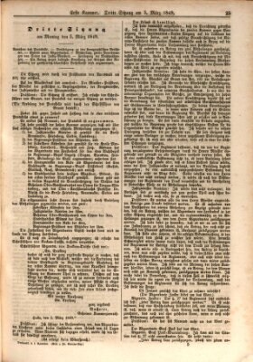 Verhandlungen der Ersten Kammer. Stenographische Berichte über die Verhandlungen der Ersten Kammer (Allgemeine preußische Staats-Zeitung) Montag 5. März 1849