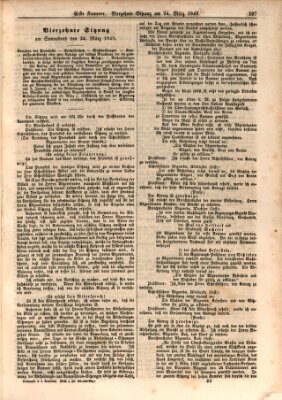 Verhandlungen der Ersten Kammer. Stenographische Berichte über die Verhandlungen der Ersten Kammer (Allgemeine preußische Staats-Zeitung) Samstag 24. März 1849