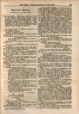 Verhandlungen der Ersten Kammer. Stenographische Berichte über die Verhandlungen der Ersten Kammer (Allgemeine preußische Staats-Zeitung) Montag 2. April 1849