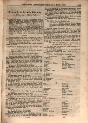 Verhandlungen der Ersten Kammer. Stenographische Berichte über die Verhandlungen der Ersten Kammer (Allgemeine preußische Staats-Zeitung) Freitag 5. Oktober 1849