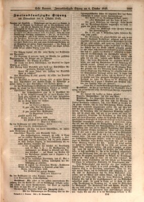 Verhandlungen der Ersten Kammer. Stenographische Berichte über die Verhandlungen der Ersten Kammer (Allgemeine preußische Staats-Zeitung) Samstag 6. Oktober 1849