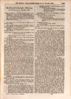 Verhandlungen der Ersten Kammer. Stenographische Berichte über die Verhandlungen der Ersten Kammer (Allgemeine preußische Staats-Zeitung) Mittwoch 14. November 1849