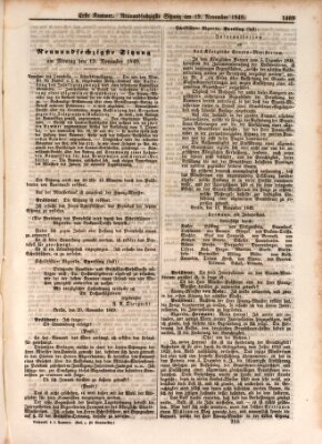 Verhandlungen der Ersten Kammer. Stenographische Berichte über die Verhandlungen der Ersten Kammer (Allgemeine preußische Staats-Zeitung) Montag 19. November 1849