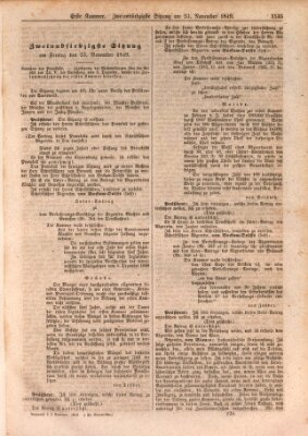 Verhandlungen der Ersten Kammer. Stenographische Berichte über die Verhandlungen der Ersten Kammer (Allgemeine preußische Staats-Zeitung) Freitag 23. November 1849