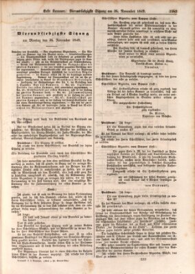 Verhandlungen der Ersten Kammer. Stenographische Berichte über die Verhandlungen der Ersten Kammer (Allgemeine preußische Staats-Zeitung) Montag 26. November 1849