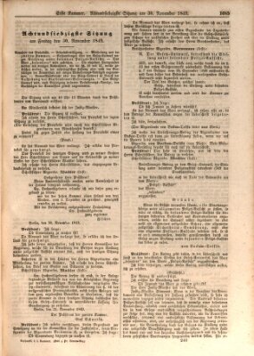 Verhandlungen der Ersten Kammer. Stenographische Berichte über die Verhandlungen der Ersten Kammer (Allgemeine preußische Staats-Zeitung) Freitag 30. November 1849