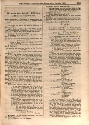 Verhandlungen der Ersten Kammer. Stenographische Berichte über die Verhandlungen der Ersten Kammer (Allgemeine preußische Staats-Zeitung) Montag 3. Dezember 1849