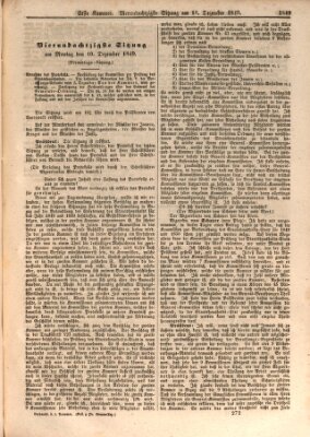 Verhandlungen der Ersten Kammer. Stenographische Berichte über die Verhandlungen der Ersten Kammer (Allgemeine preußische Staats-Zeitung) Montag 10. Dezember 1849