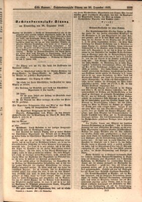 Verhandlungen der Ersten Kammer. Stenographische Berichte über die Verhandlungen der Ersten Kammer (Allgemeine preußische Staats-Zeitung) Donnerstag 20. Dezember 1849