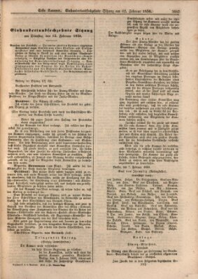 Verhandlungen der Ersten Kammer. Stenographische Berichte über die Verhandlungen der Ersten Kammer (Allgemeine preußische Staats-Zeitung) Dienstag 12. Februar 1850