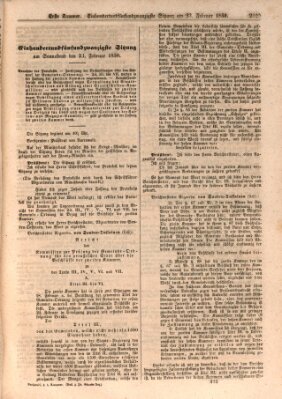 Verhandlungen der Ersten Kammer. Stenographische Berichte über die Verhandlungen der Ersten Kammer (Allgemeine preußische Staats-Zeitung) Samstag 23. Februar 1850