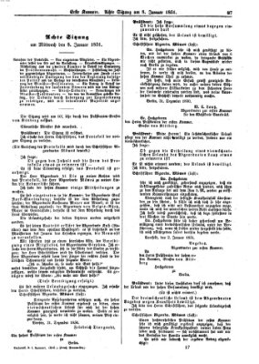 Verhandlungen der Ersten Kammer. Stenographische Berichte über die Verhandlungen der Ersten Kammer (Allgemeine preußische Staats-Zeitung) Mittwoch 8. Januar 1851