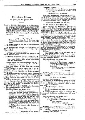 Verhandlungen der Ersten Kammer. Stenographische Berichte über die Verhandlungen der Ersten Kammer (Allgemeine preußische Staats-Zeitung) Freitag 31. Januar 1851