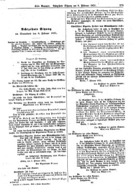 Verhandlungen der Ersten Kammer. Stenographische Berichte über die Verhandlungen der Ersten Kammer (Allgemeine preußische Staats-Zeitung) Samstag 8. Februar 1851