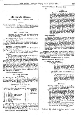 Verhandlungen der Ersten Kammer. Stenographische Berichte über die Verhandlungen der Ersten Kammer (Allgemeine preußische Staats-Zeitung) Dienstag 11. Februar 1851