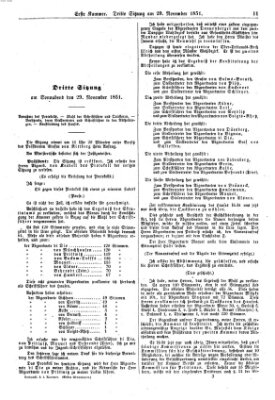 Verhandlungen der Ersten Kammer. Stenographische Berichte über die Verhandlungen der Ersten Kammer (Allgemeine preußische Staats-Zeitung) Samstag 29. November 1851