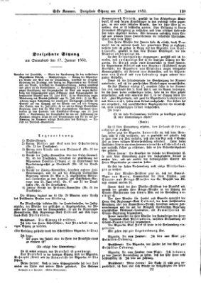 Verhandlungen der Ersten Kammer. Stenographische Berichte über die Verhandlungen der Ersten Kammer (Allgemeine preußische Staats-Zeitung) Samstag 17. Januar 1852