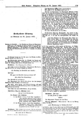 Verhandlungen der Ersten Kammer. Stenographische Berichte über die Verhandlungen der Ersten Kammer (Allgemeine preußische Staats-Zeitung) Mittwoch 26. Januar 1853