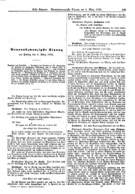 Verhandlungen der Ersten Kammer. Stenographische Berichte über die Verhandlungen der Ersten Kammer (Allgemeine preußische Staats-Zeitung) Freitag 4. März 1853