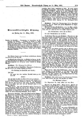 Verhandlungen der Ersten Kammer. Stenographische Berichte über die Verhandlungen der Ersten Kammer (Allgemeine preußische Staats-Zeitung) Freitag 11. März 1853