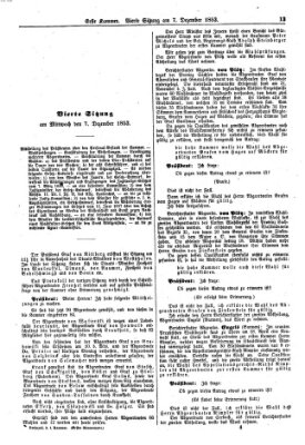 Verhandlungen der Ersten Kammer. Stenographische Berichte über die Verhandlungen der Ersten Kammer (Allgemeine preußische Staats-Zeitung) Mittwoch 7. Dezember 1853