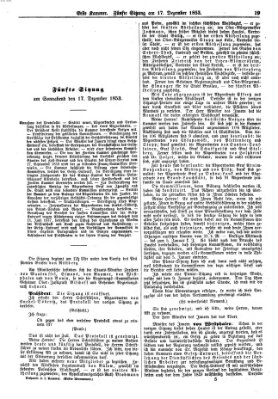 Verhandlungen der Ersten Kammer. Stenographische Berichte über die Verhandlungen der Ersten Kammer (Allgemeine preußische Staats-Zeitung) Samstag 17. Dezember 1853