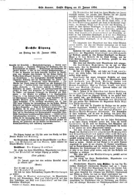 Verhandlungen der Ersten Kammer. Stenographische Berichte über die Verhandlungen der Ersten Kammer (Allgemeine preußische Staats-Zeitung) Freitag 13. Januar 1854