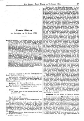 Verhandlungen der Ersten Kammer. Stenographische Berichte über die Verhandlungen der Ersten Kammer (Allgemeine preußische Staats-Zeitung) Donnerstag 26. Januar 1854