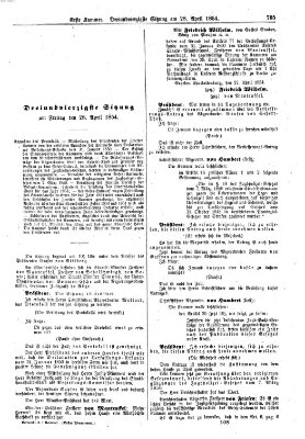 Verhandlungen der Ersten Kammer. Stenographische Berichte über die Verhandlungen der Ersten Kammer (Allgemeine preußische Staats-Zeitung) Freitag 28. April 1854