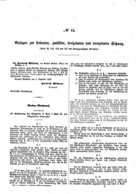 Verhandlungen der Ersten Kammer. Stenographische Berichte über die Verhandlungen der Ersten Kammer (Allgemeine preußische Staats-Zeitung) Dienstag 17. Januar 1854